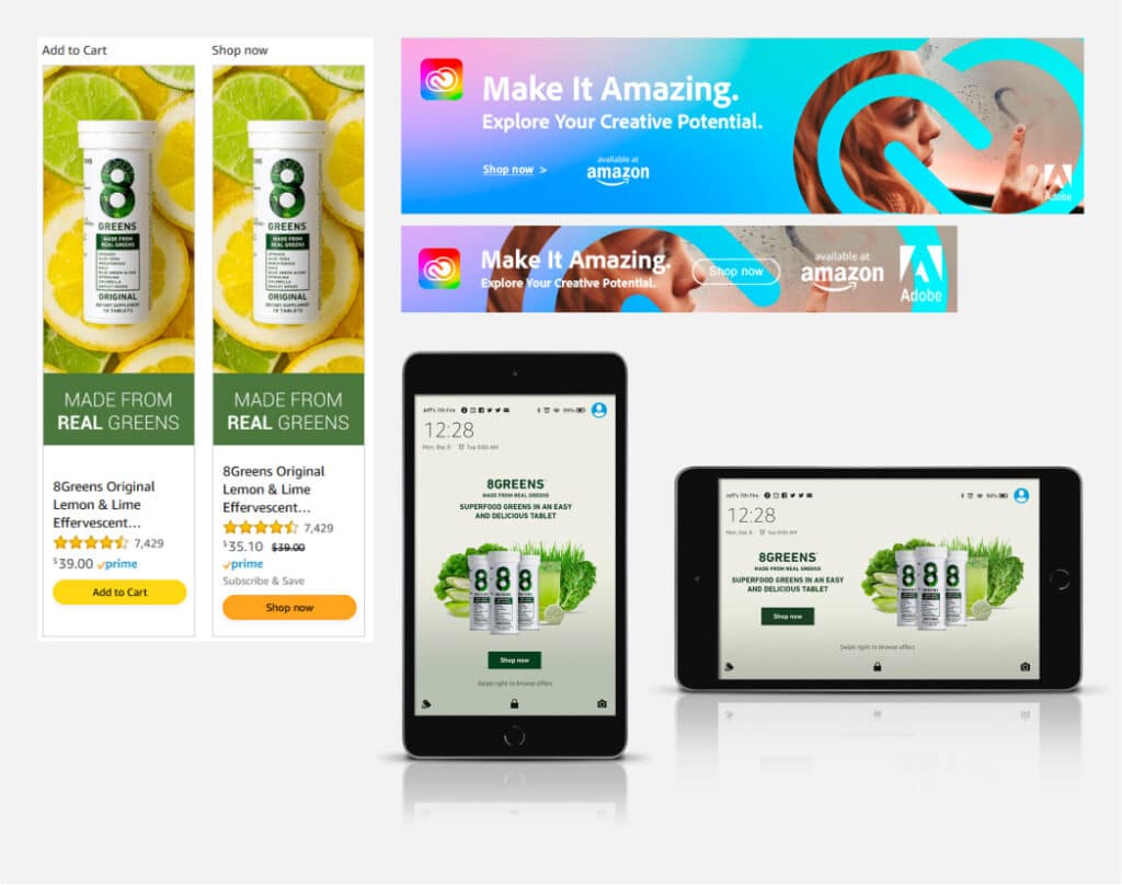 8 Greens creative content for Amazon