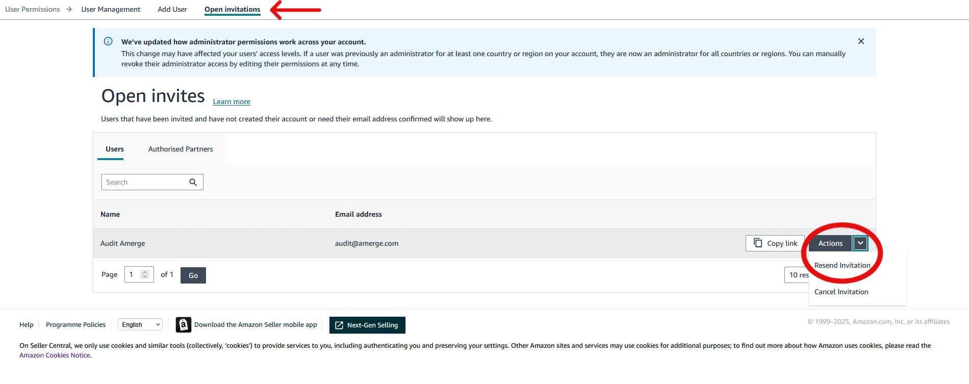 amazon seller central,open invitations