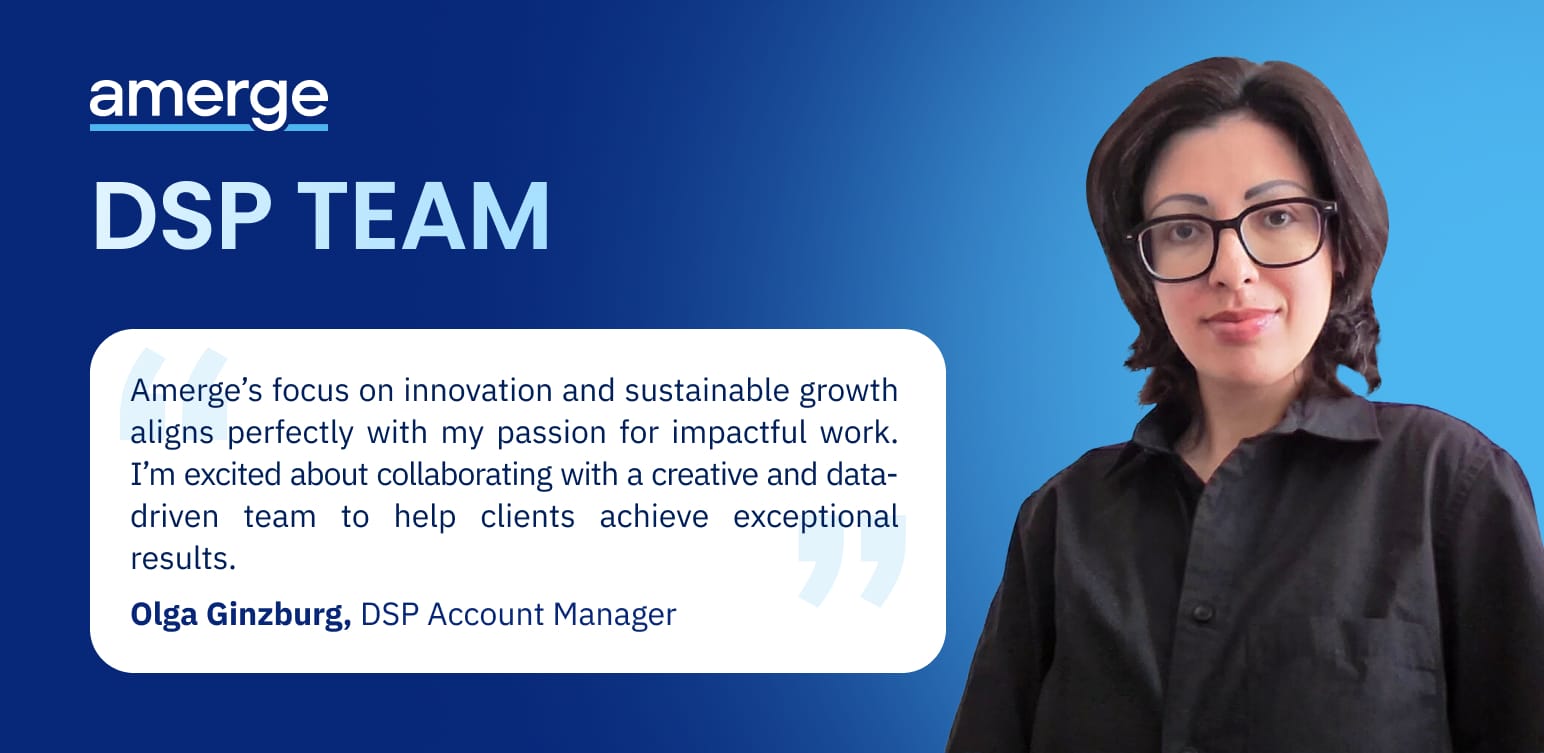 Olga Ginzburg is highlighting Amerge’s focus on innovation and sustainable growth, excited to collaborate with a creative, data-driven team to deliver exceptional results in Amazon Ads and digital marketing