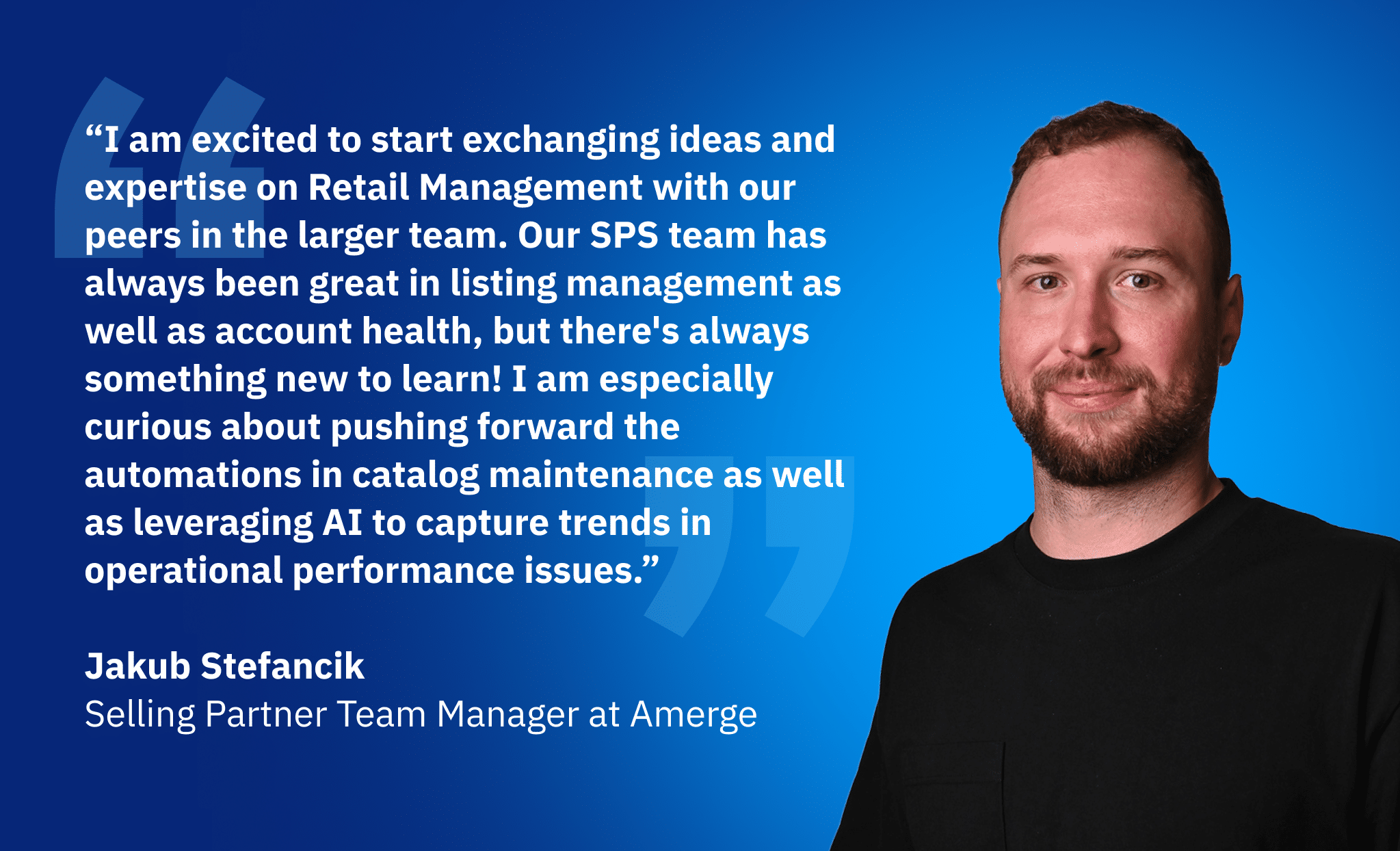 Jakub Stefancik, Selling Partner Team Manager at Amerge, highlighting retail operations, automation, and collaboration opportunities with Podean Jakub Stefancik, Selling Partner Team Manager at Amerge, highlighting retail operations, automation, and collaboration opportunities with Podean